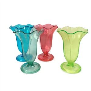 12oz tulipanformet plast milkshakekopp