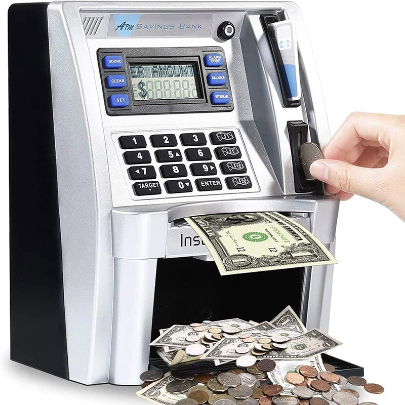 Wholesale Discount Safe Money Box - ATM Savings Bank Electronic Mini ATM Piggy Bank Cash Coin Educational ATM for Birthday Gift – Charmlite