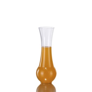 Vaso alto Charmlite de béisbol, vaso de jardín con forma de jarrón de plástico transparente - 650 ml (22 oz)