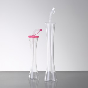 Tazza da giardino in plastica Charmlite Promotion con cannuccia – 12 oz / 21 oz – 350 ml / 600 ml