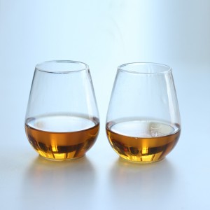 Hot sale Dili mabuak Tritan / PET Tin-aw nga bino bildo stemless Wine baso wholesale