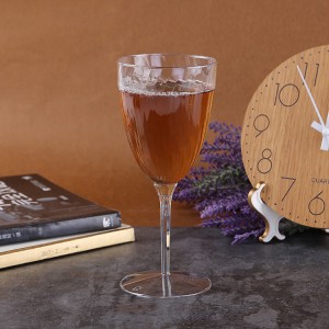 Copas de vino de plástico desechables clásicas de 8 oz. Copas de vino reutilizables para bodas y eventos de lujo.