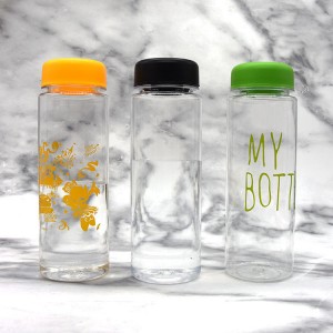 Amazon 500ML Custom Hot Sale Bpa Free Transparent Tubig Akong Botelya