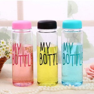 Amazon 500ML Custom Hot Sale Bpa Free Transparent Tubig Akong Botelya