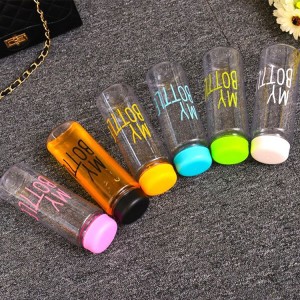 Amazon 500ML Custom Hot Sale Bpa Free Transparent Tubig Akong Botelya