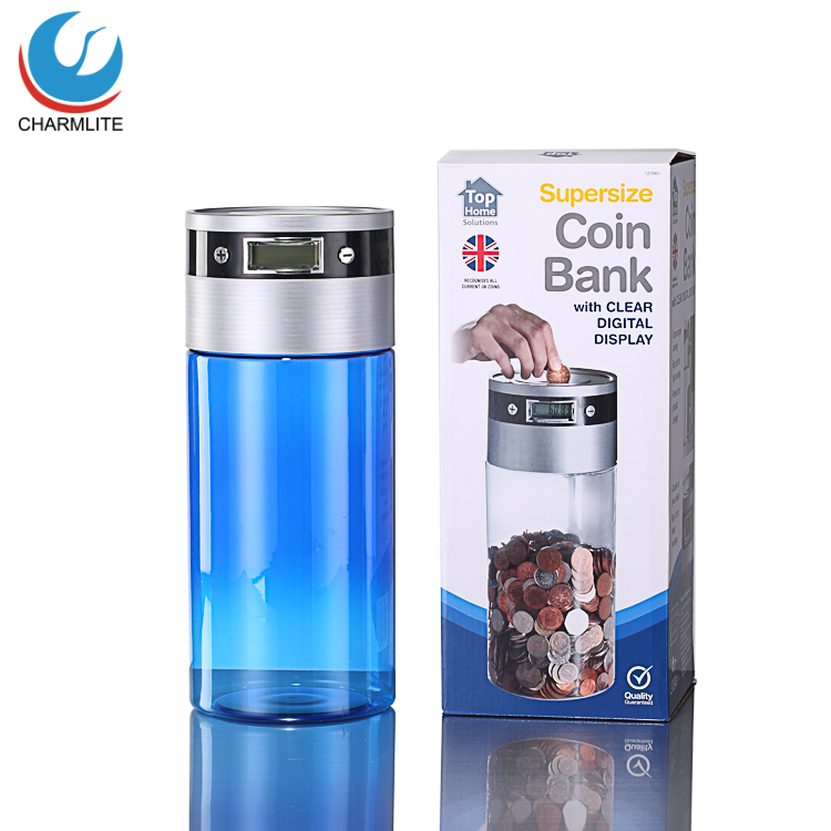 Cheap PriceList for Ice Bucket With Tong Stainless Steel - Supersize Digital Coin Bank For Kids And Adults with Large Capacity – Charmlite detail pictures