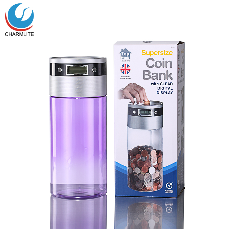 Cheap PriceList for Ice Bucket With Tong Stainless Steel - Supersize Digital Coin Bank For Kids And Adults with Large Capacity – Charmlite detail pictures