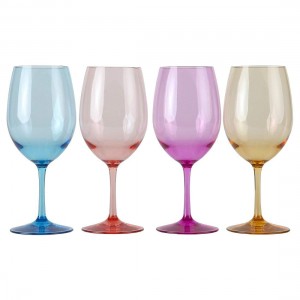 I-Charmlite Shatterproof Iwayini eBomvu yeglasi ye-Tritan Wine Goblets ye-Acrylic Stemmed Wine Glass- 20.5oz