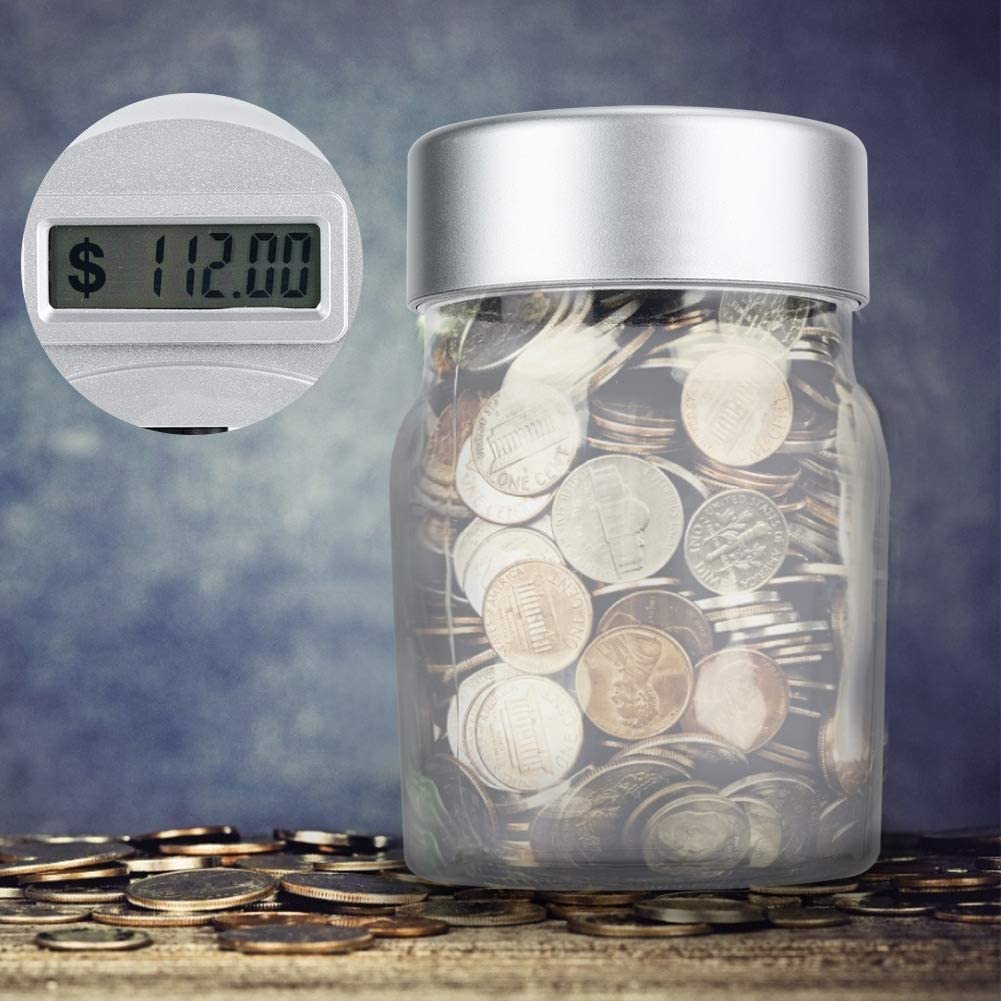 Professional Design Pvc Bar Runner Mat - Charmlite LCD Display Digital Coin Counting Jar Money Box Automatic Saving Jar – Charmlite detail pictures