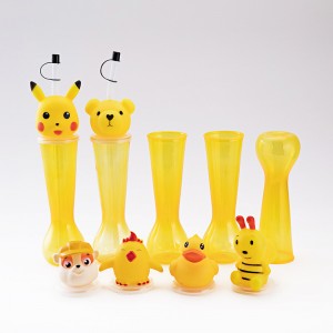 Bag-ong 400ml nga tema sa partido nga karton nga klase sa pagkaon sa hayop nga plastik nga baso sa bino