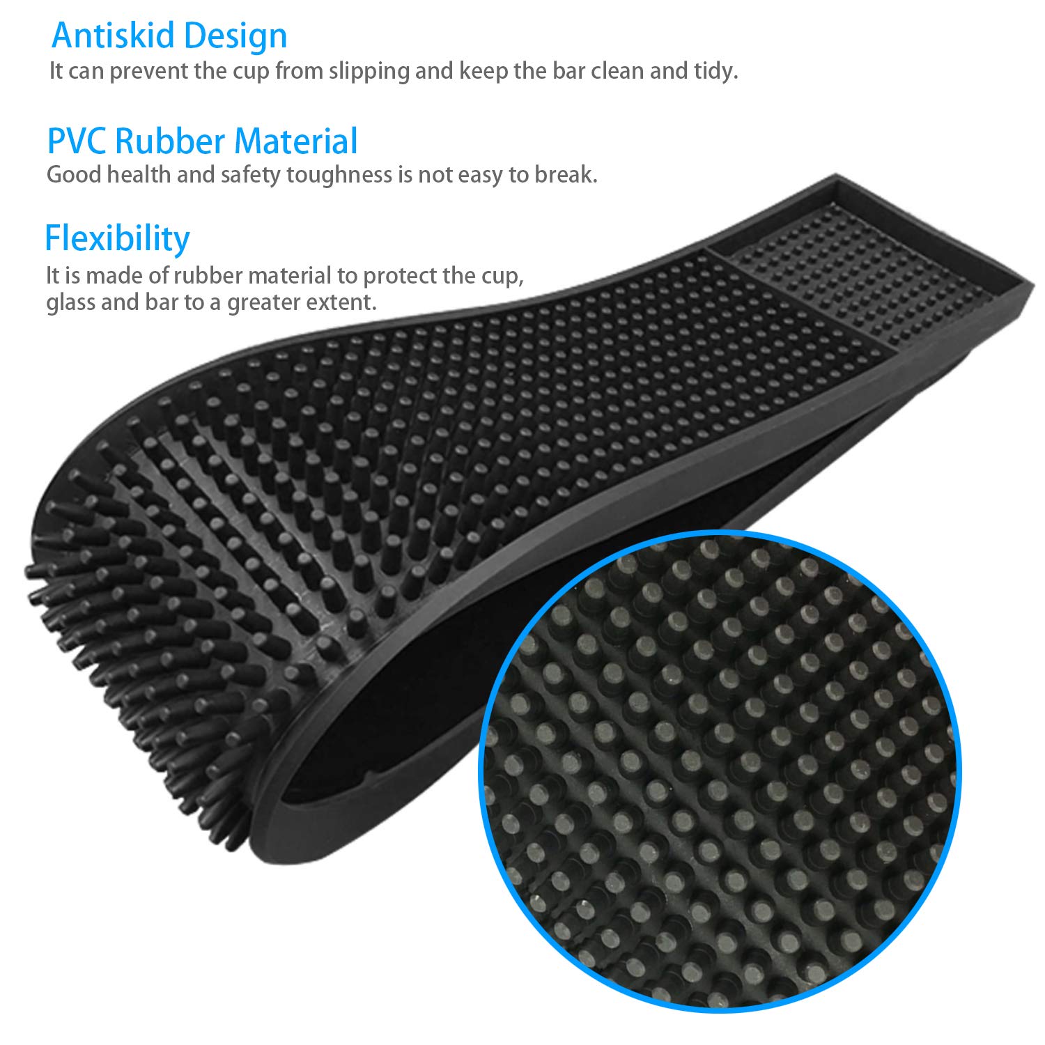 Personlized Products Novelty Large Plastic Coin Banks - PVC Bar Mat, Bar Drip Mat, Rail Runners For Glassware, Drink, Beer – Charmlite detail pictures