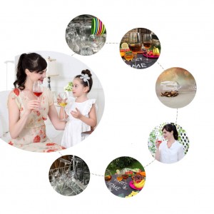 Charmlite Υψηλής Διαφάνειας Διαφανές Ποτήρι Κρασιού Tritan με Ανθεκτικό στη Θραύση Ποτήρι Κρασιού με Χοντρή Βάση – 7oz