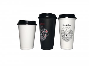 כוסות קפה PP מפלסטיק שכבה אחת של 16oz, כוסות קפה לנסיעות, ספלי קפה